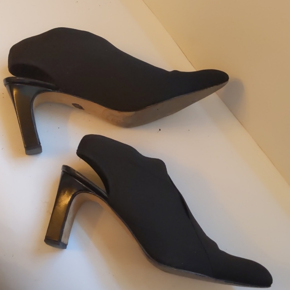 Larry Stuart Coll. elastic cloth heels-sz 8 1/2N - Picture 4 of 8